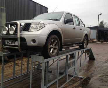 An image of a raised platform for cars we created